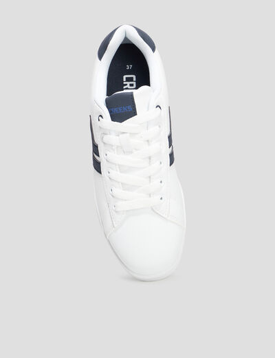 Tennis basses à lacets Creeks Thisto blanc garçon
