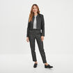 Veste courte &agrave; paillettes Mosquitos gris argent femme