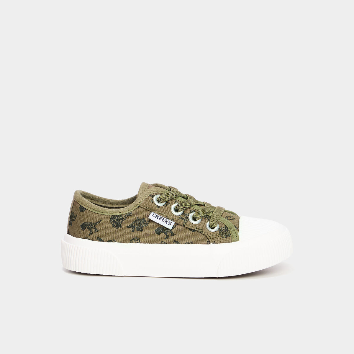Tennis basses en toile vert kaki gar&ccedil;on