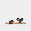 Sandales en cuir Kickers Kickdash noir femme