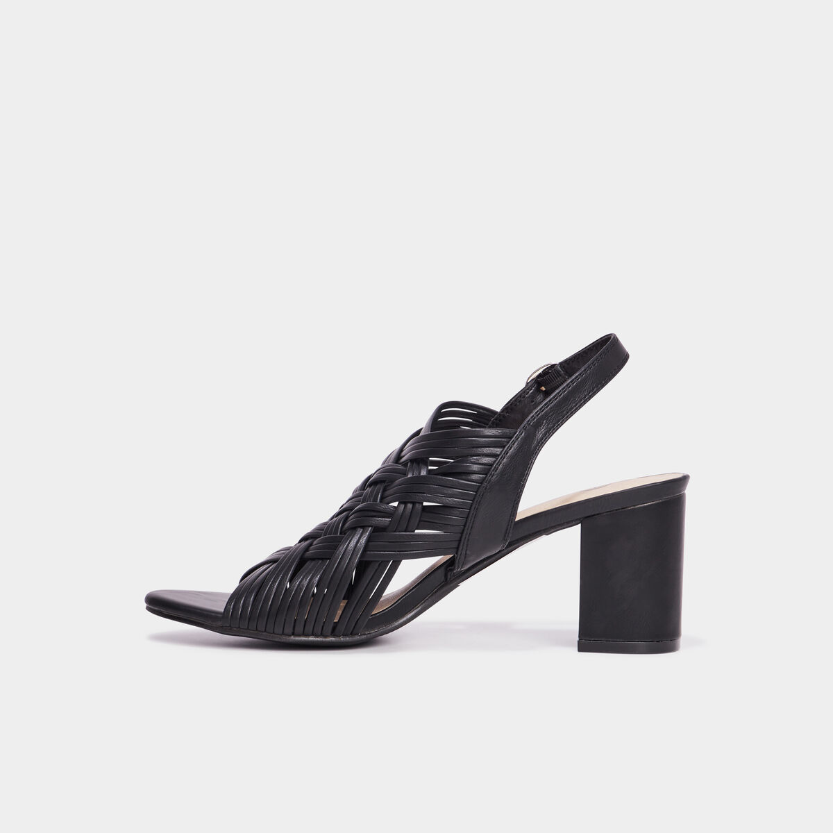 Sandales multibrides à talons Mosquitos noir femme