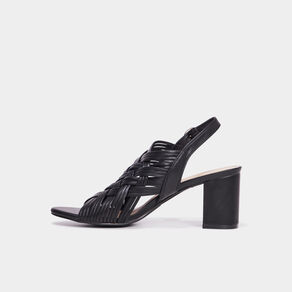 Sandales multibrides à talons Mosquitos noir femme