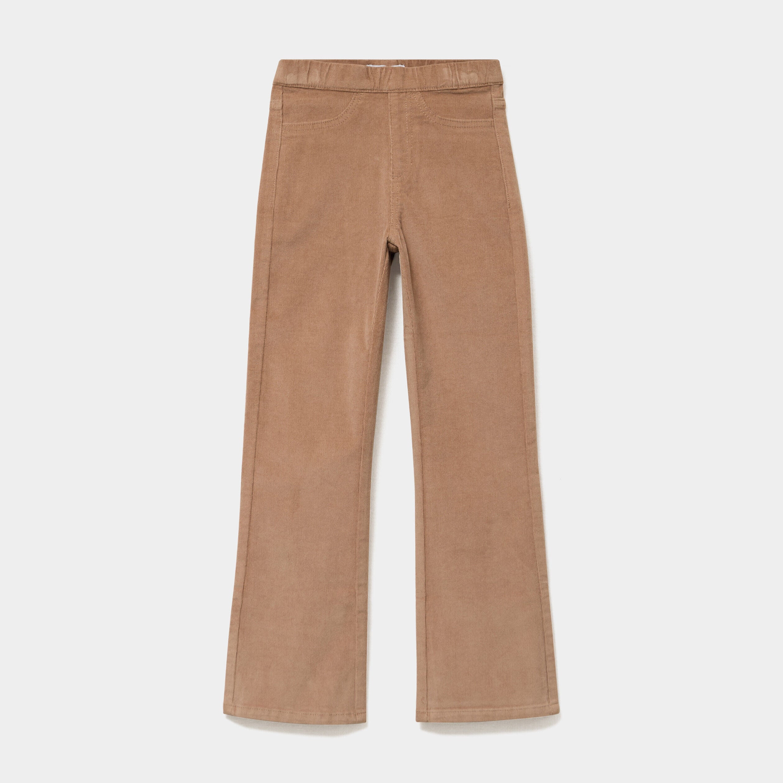 Tregging flare stretch effet velours camel fille LH