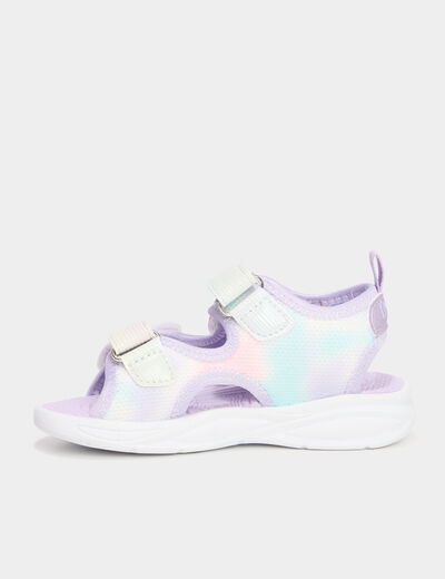 Sandales semelles lumineuses violet clair fille
