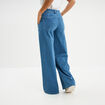 Jeans wide leg &agrave; pinces denim double stone femme