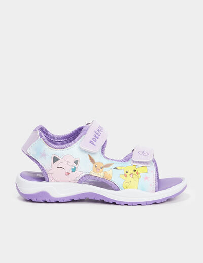 Sandales scratchs et paillettes Pokémon violet fille