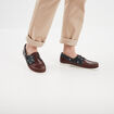 Chaussures bateau en cuir multicolore homme
