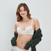 Soutien-gorge emboîtant micro dentelle ivoire femme