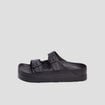 Mules de plage plateformes noir femme