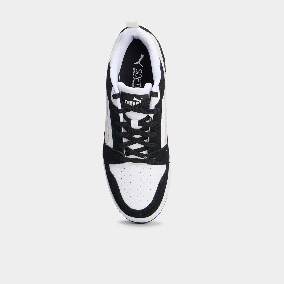 Tennis &agrave; lacets en cuir Puma Rebound V6 noir homme