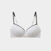 Soutien-gorge triangle padd&eacute; gris femme