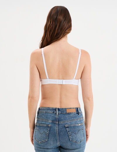 Soutien-gorge push-up microfibre blanc femme