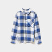 Chemise 1 poche manches longues coton bleu roi garçon