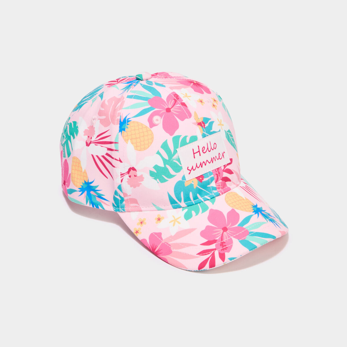 Casquette ajustable bomb&eacute;e rose fille