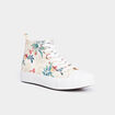 Tennis montantes en toile multicolore femme