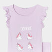 Ensemble pyjama short à volants parme fille