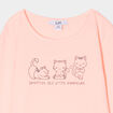 Ensemble pyjama pantalon t-shirt coton orange fluo fille