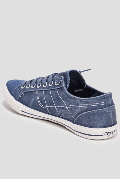 Tennis en toile à lacets Creeks bleu homme