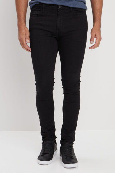 Jeans skinny taille standard noir homme