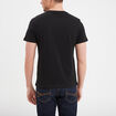 T-shirt droit en coton manches courtes noir homme