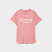 T-shirt manches courtes coton d&eacute;lav&eacute; vieux rose homme