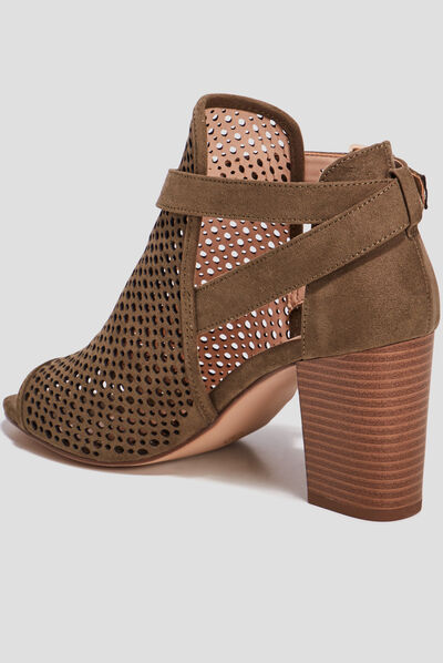 Sandales à talons vert kaki femme