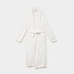 Peignoir long ceintur&eacute; 2 poches blanc femme