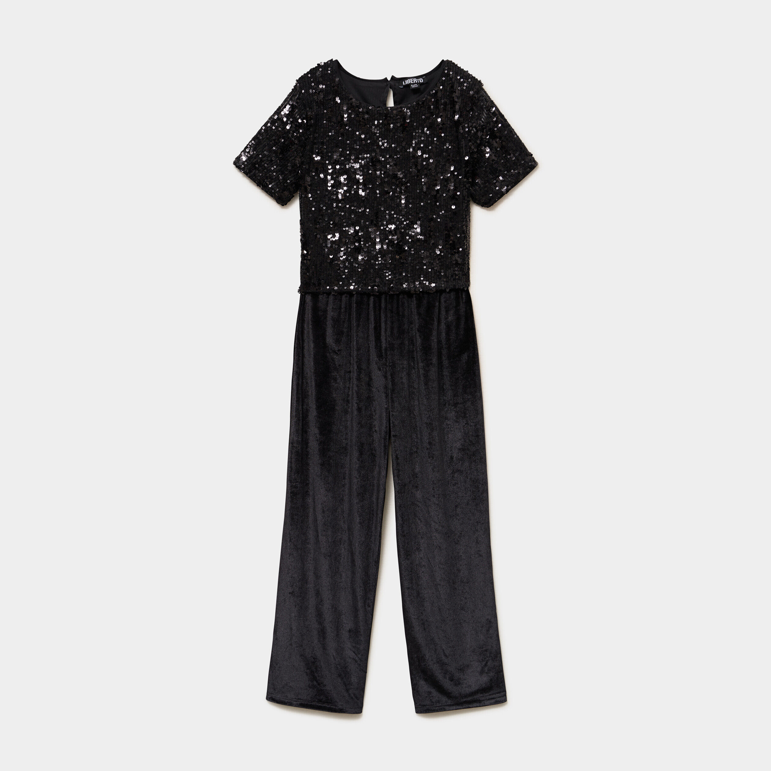 Combinaison pantalon à paillettes noir fille LIBERTO