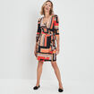 Robe portefeuille Mosquitos noir femme