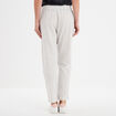 Pantalon droit 7/8ème coton ecru femme