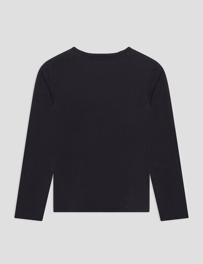 T-shirt Manches Longues Noir Pour Garçon 14 Ans - Marque Aéropilote, NEUF Avec étiquette
