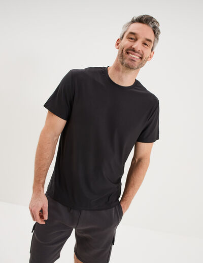 T-shirt confort respirant gris fonc&eacute; homme