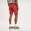 Bermuda short chino straight stretch rose framboise homme