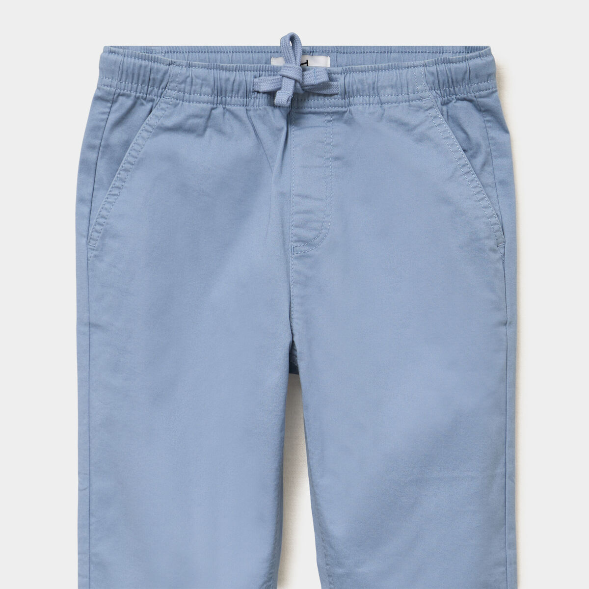 Pantalon chino droit taille ajustable bleu gris gar&ccedil;on