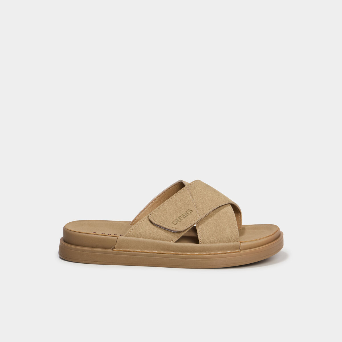 Mules &agrave; scratchs effet su&eacute;dine sable femme