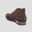 Bottines &agrave; lacets en cuir marron homme