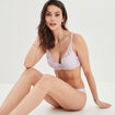 Soutien-gorge foulard en dentelle parme femme