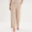 Pantalon de pyjama large en maille beige femme