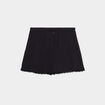 Bas de pyjama short détails dentelle noir femme