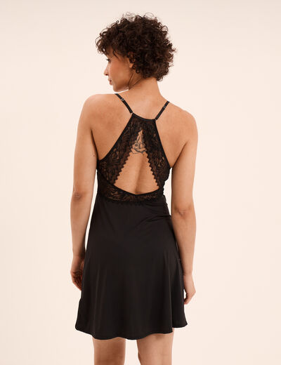 Nuisette avec dentelle noir femme