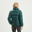 Doudoune col montant zippée bleu canard femme