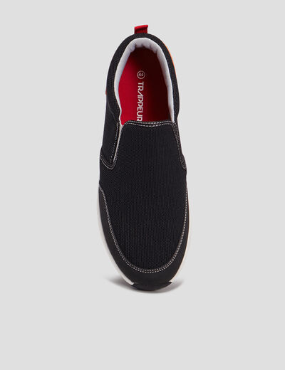 Loafers avec languette d'enfilage noir homme