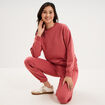 Sweat col rond manches longues vieux rose femme