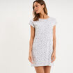 Chemise de nuit manches courtes gris clair femme