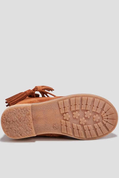 Bottes en cuir camel fille