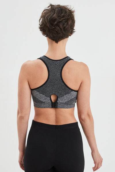 Brassi&egrave;re sport microfibre dos nageur gris femme