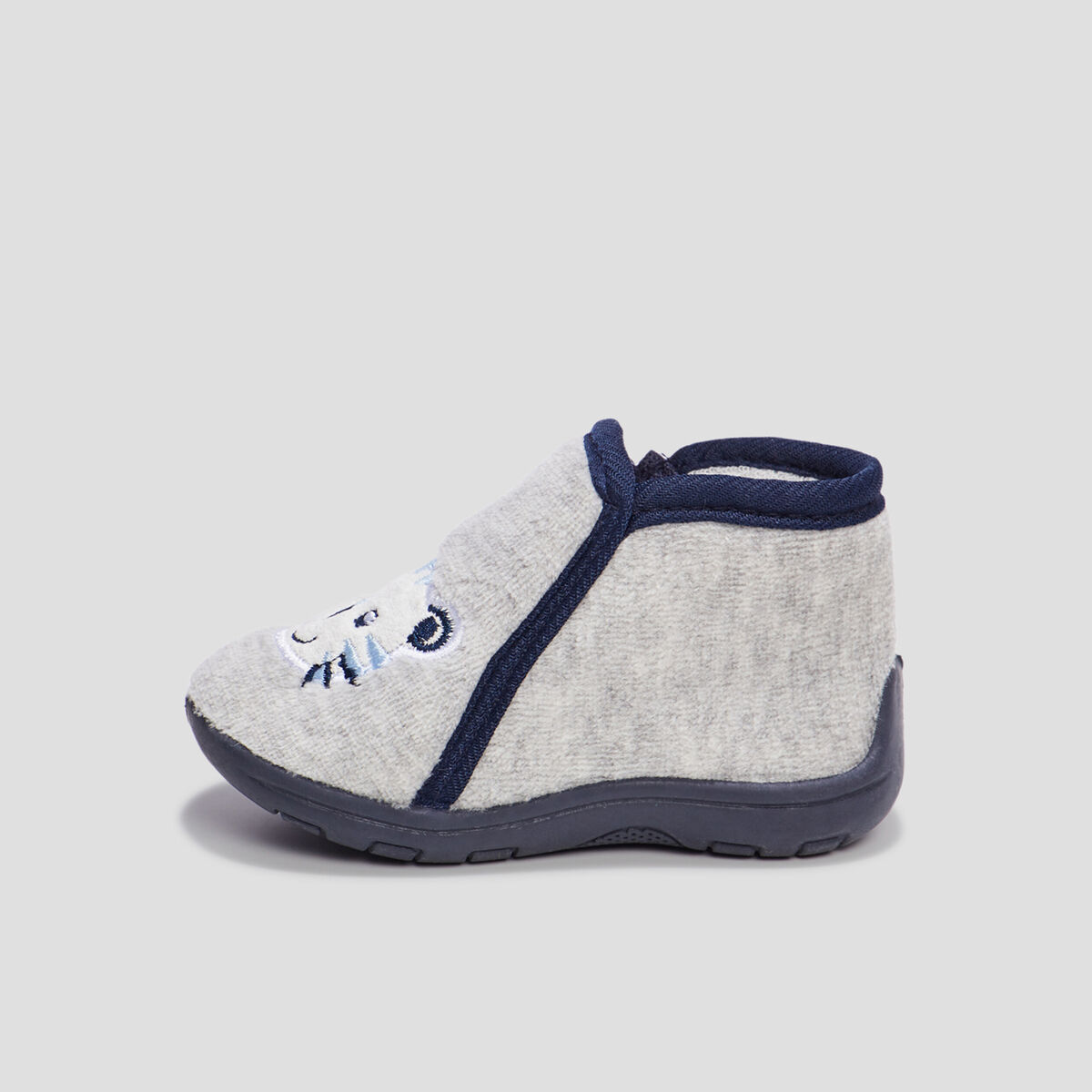 Chaussons bottillons gris b&eacute;b&eacute; gar&ccedil;on