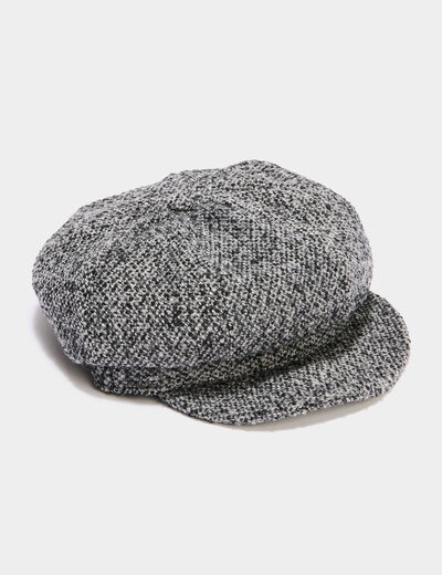 Casquette gavroche gris fonc&eacute; femme