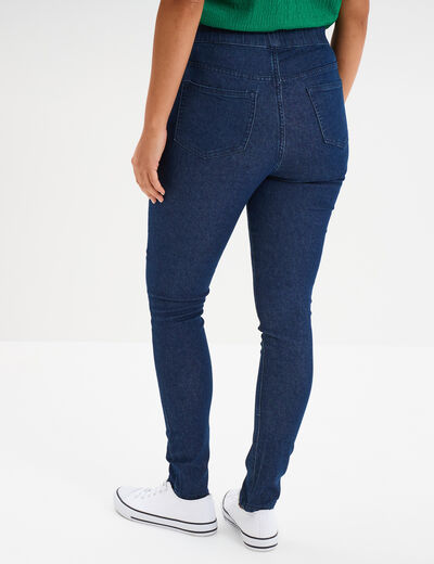 Jegging taille haute denim brut femme