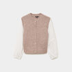 Gilet effet 2-en-1 beige femme